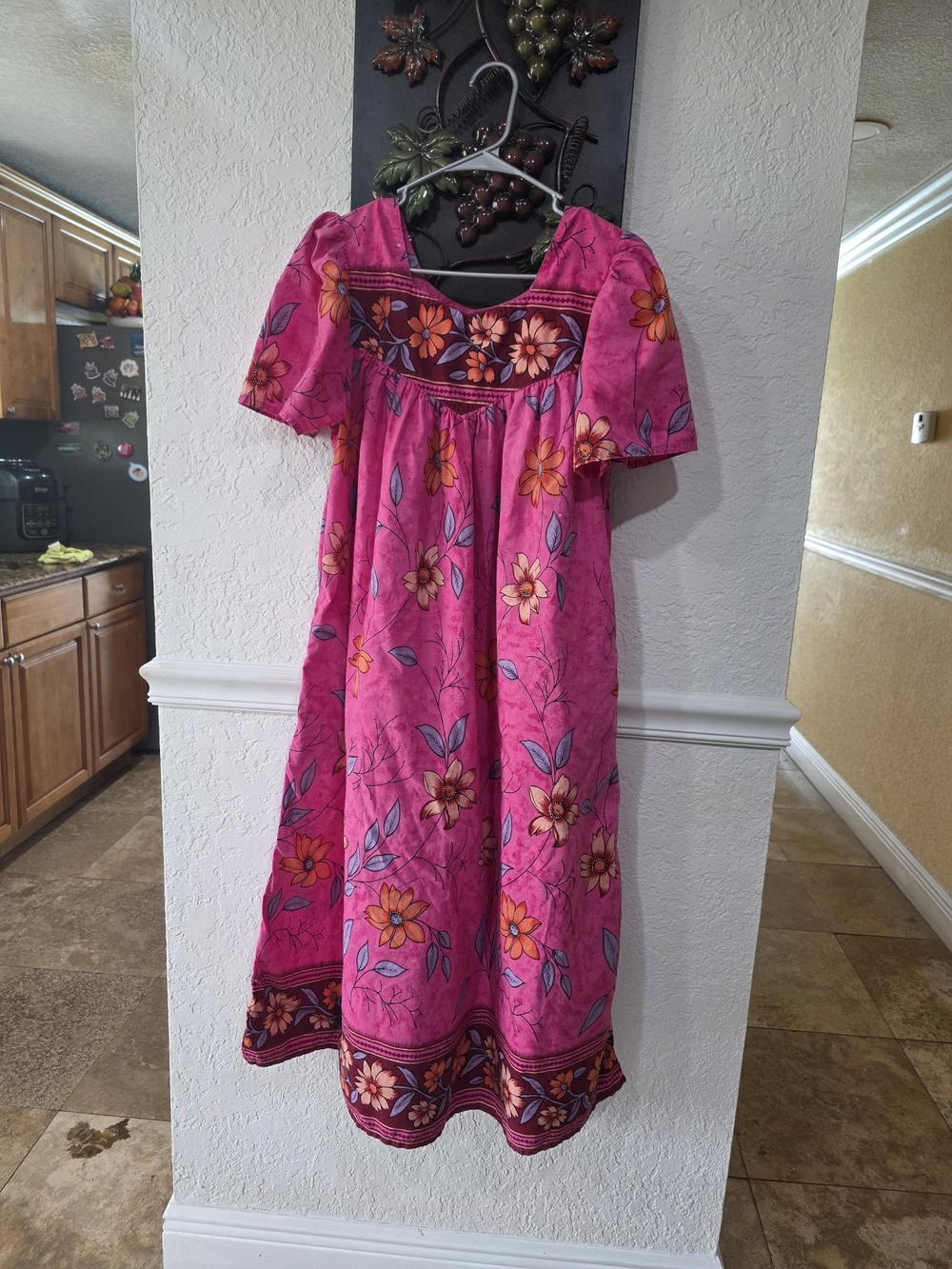 Women's Pink Floral Midi Dress
